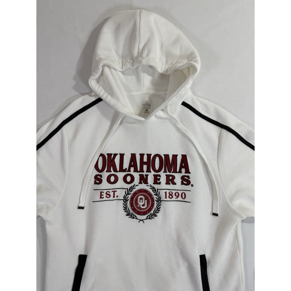 Women's Oklahoma Sooners White Sz Medium Hoodie Sweatshirt Gameday Couture White